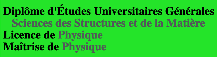 Études initiales